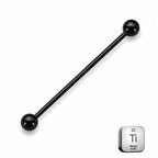 Implant-Grade Titanium Industrial Barbell Black Color 