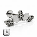 Titanium Geometric Flat Back Stud