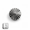 Titanium Textured Sun Disc Stud