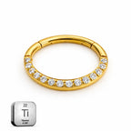 Titanium Oval Hinged Clicker Ring for Daith &amp; Septum