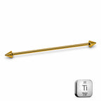 Gold PVD Titanium Industrial Piercing Bar – Spike Ends
