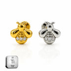 Titanium Bee Stud Earrings