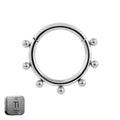 Natural Titanium Boat Wheel Daith &amp; Septum Piercing Hoop 16G 10MM
