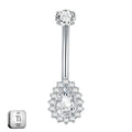Premium Titanium Pear-Shaped Belly Ring | 14G (1.6MM) | 10MM Bar