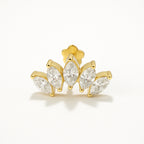 18K Gold Marquise Lab Diamond Cluster – Internally Threaded (Sold Per Piece)