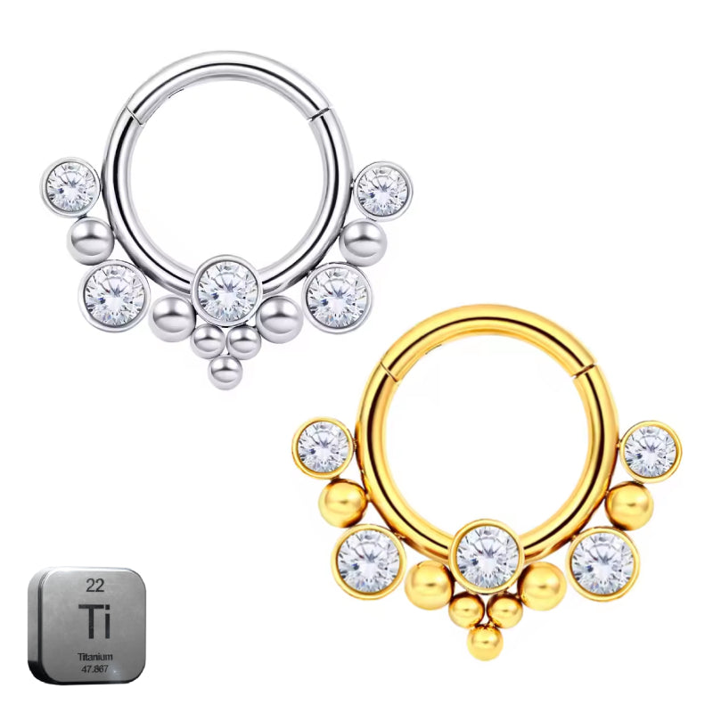 Titanium Daith &amp; Septum Piercing Hoop 16G 8MM