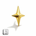 Titanium Star Flat-Back Labret (Internally Threaded)