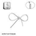 Titanium Internally Threaded Bow Shape Stud