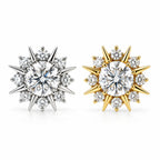18K Gold Celestial Starburst Natural Diamond Dermal Top