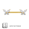 ASTM F136 Titanium Butterfly Nipple Piercing Jewelry