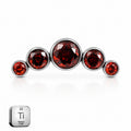 Titanium Crimson Gradient Arc Stud