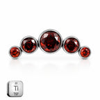 Titanium Crimson Gradient Arc Stud