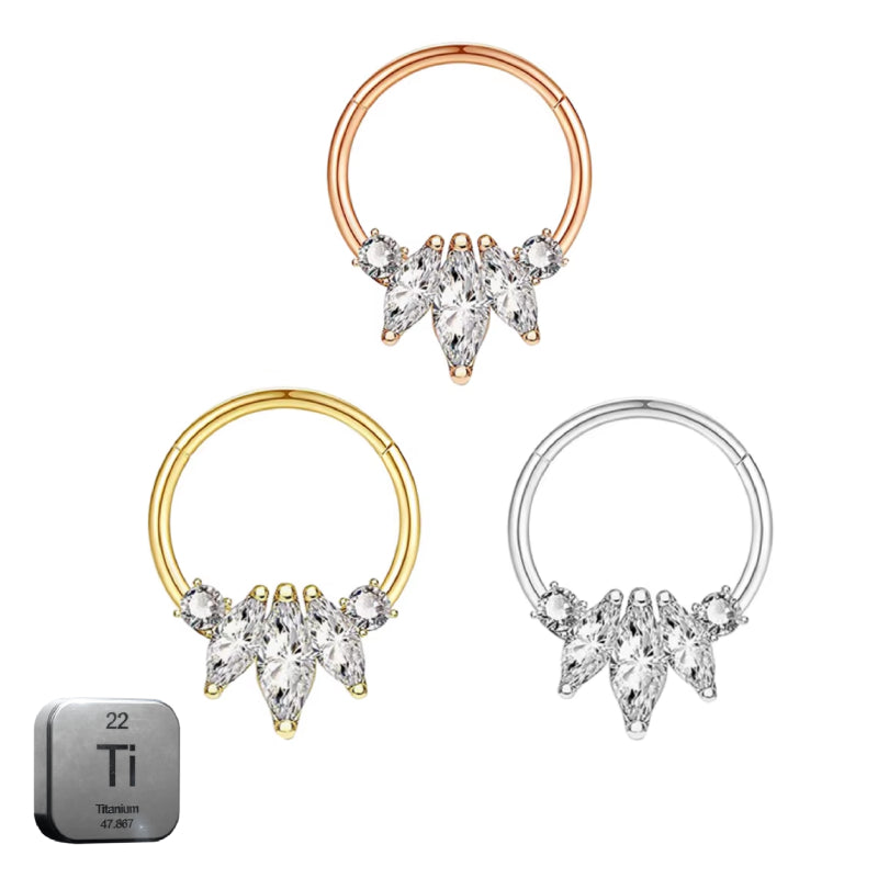 Titanium Daith &amp; Septum Piercing Hoop 16G 10MM