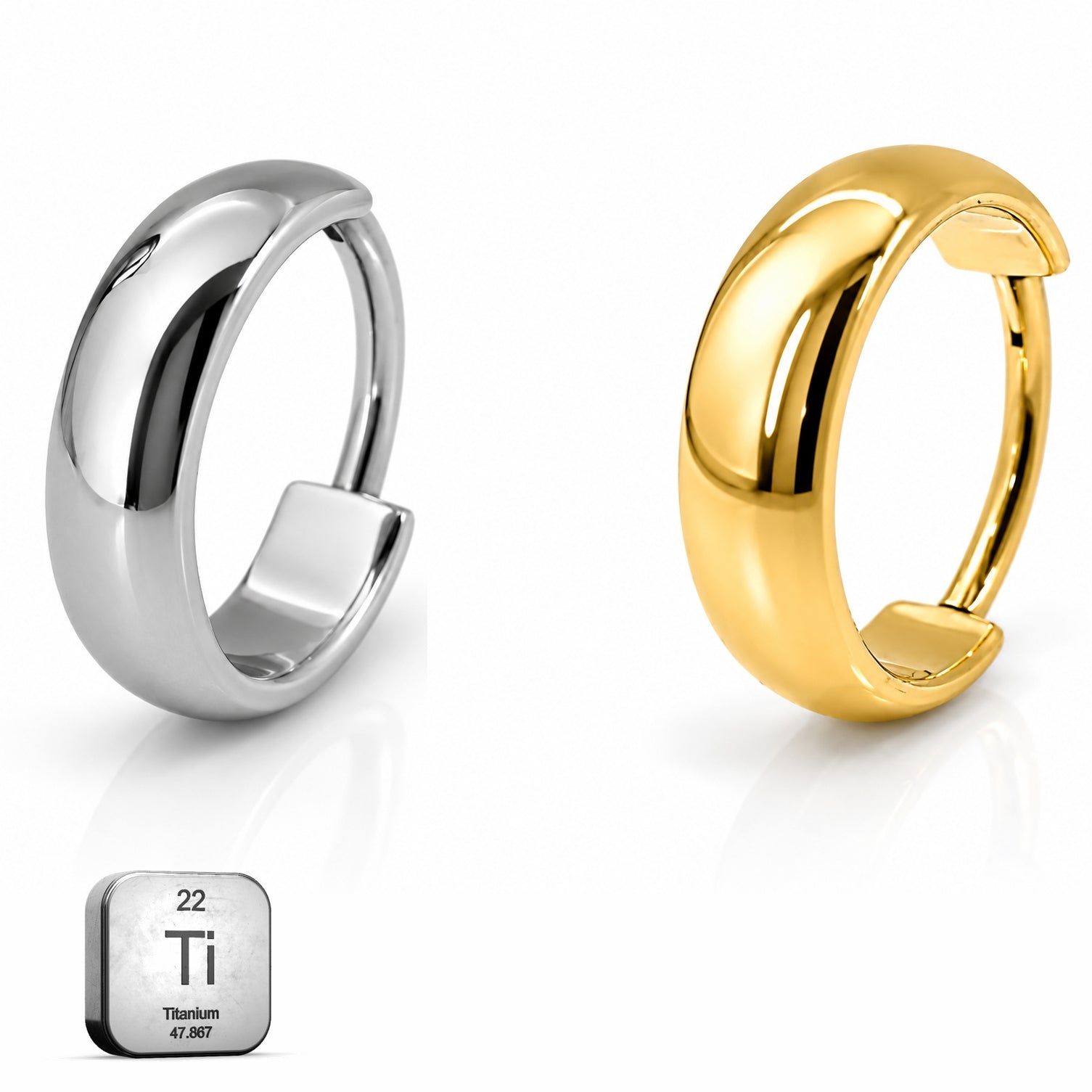 Titanium Hinged Segment Hoop Ring