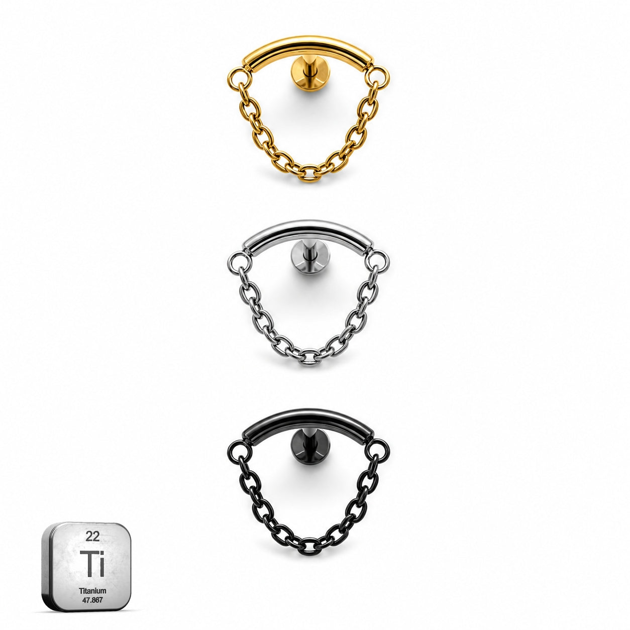 Titanium Chain Hidden Helix Jewelry