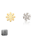 Titanium 16G (1.2MM) Internally Threaded Snow Flake Piercing Stud