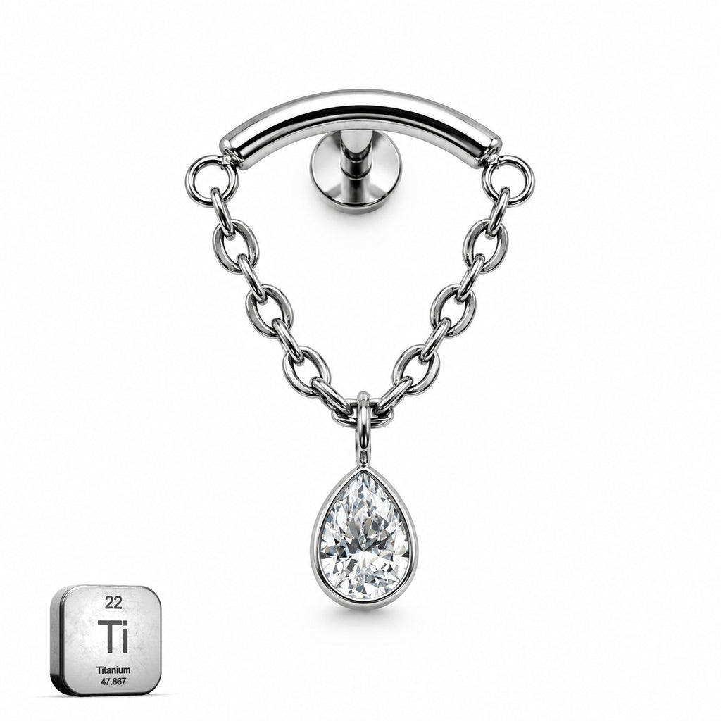 Titanium Hidden Helix Chain Drop Jewelry