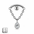 Titanium Hidden Helix Chain Drop Jewelry