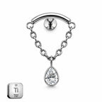Titanium Hidden Helix Chain Drop Jewelry