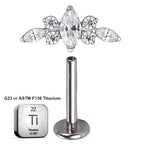 LAB_Curve_14 ASTM F136 Titanium 16G (1.2MM) Internally Threaded Curved Piercing Jewelry