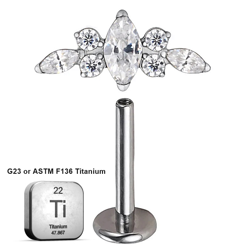 LAB_Curve_14 ASTM F136 Titanium 16G (1.2MM) Internally Threaded Curved Piercing Jewelry