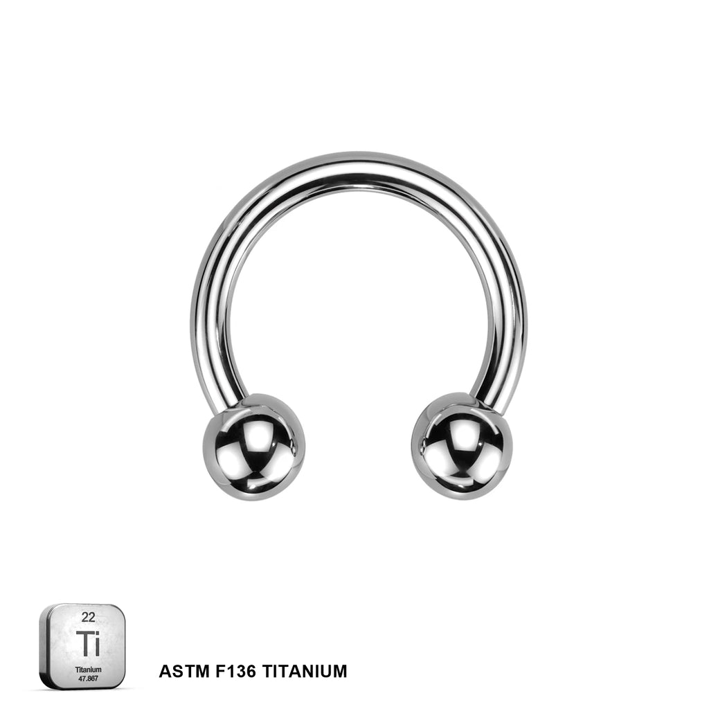 Titanium Horseshoe Daith &amp; Septum Piercing Jewelry 16G