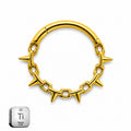 Titanium Spiked Chain-Style Clicker Ring