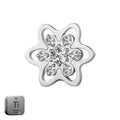 Titanium 16G (1.2mm) Internally Threaded Flower Stud