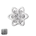 Titanium 16G (1.2mm) Internally Threaded Flower Stud