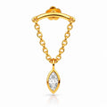 18K Yellow Gold Hidden Helix Chain with Marquise Diamond
