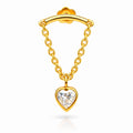 18K Yellow Gold Hidden Helix Heart-Shaped Moissanite