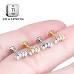LAB_Curve_03 ASTM F136 Titanium 16G (1.2MM) Internally Threaded Labret Stud 4CZ