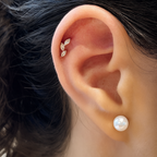 Titanium Curved 16G (1.2MM) Internally Threaded Labret Stud