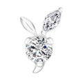 Titanium Internally Threaded Bunny Crystal Labret Stud