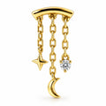 18K Gold Celestial Cascade Hidden Helix – Moissanite