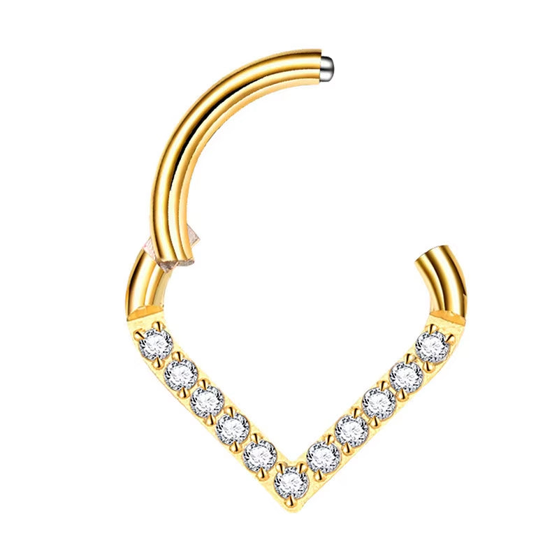 Titanium Daith &amp; Septum Piercing Hoop 16G 8MM