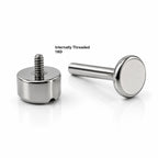Titanium Pear Cut Flat Back Stud