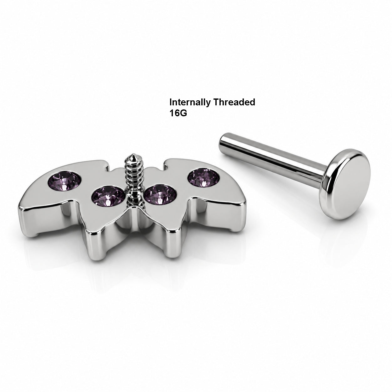 Titanium Pink Marquise Fan Stud