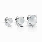 Moonstone Titanium Flat-Back Stud