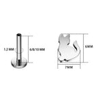 Titanium Internally Threaded Cat Shape Stud
