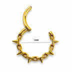 Titanium Spiked Chain-Style Clicker Ring
