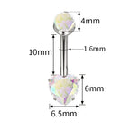 Titanium 14G (1.6MM) Internally Threaded Heart Belly Button Piercing 10MM