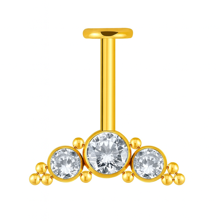 Bugadi / Vertical Helix Cluster — Bezel-Set