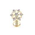 Titanium Internally Threaded Flower Shape Stud