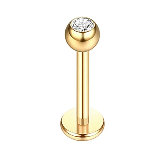 Titanium 16G AND 14G Internally Threaded Labret Stud