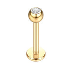 Titanium 16G AND 14G Internally Threaded Labret Stud