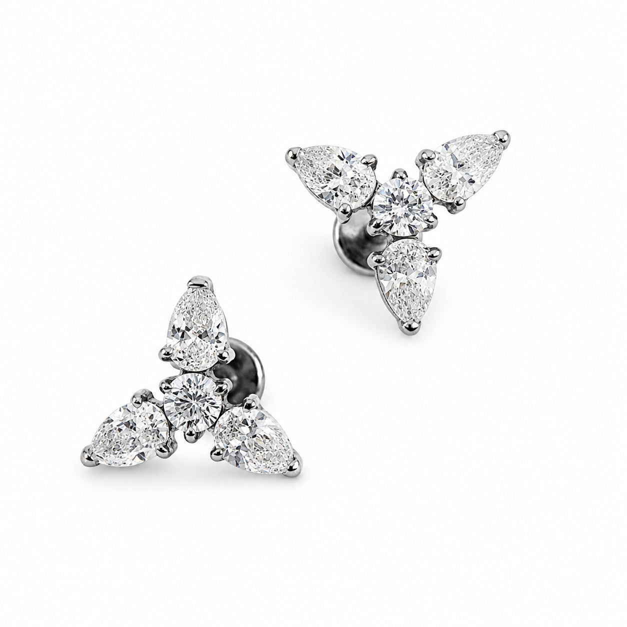 Titanium Trinity Crystal Stud
