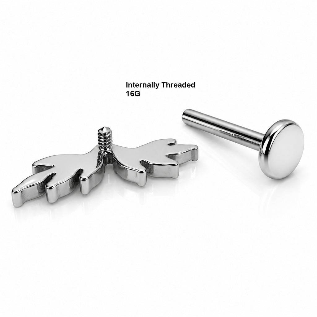Titanium Crystal Laurel Fan Stud