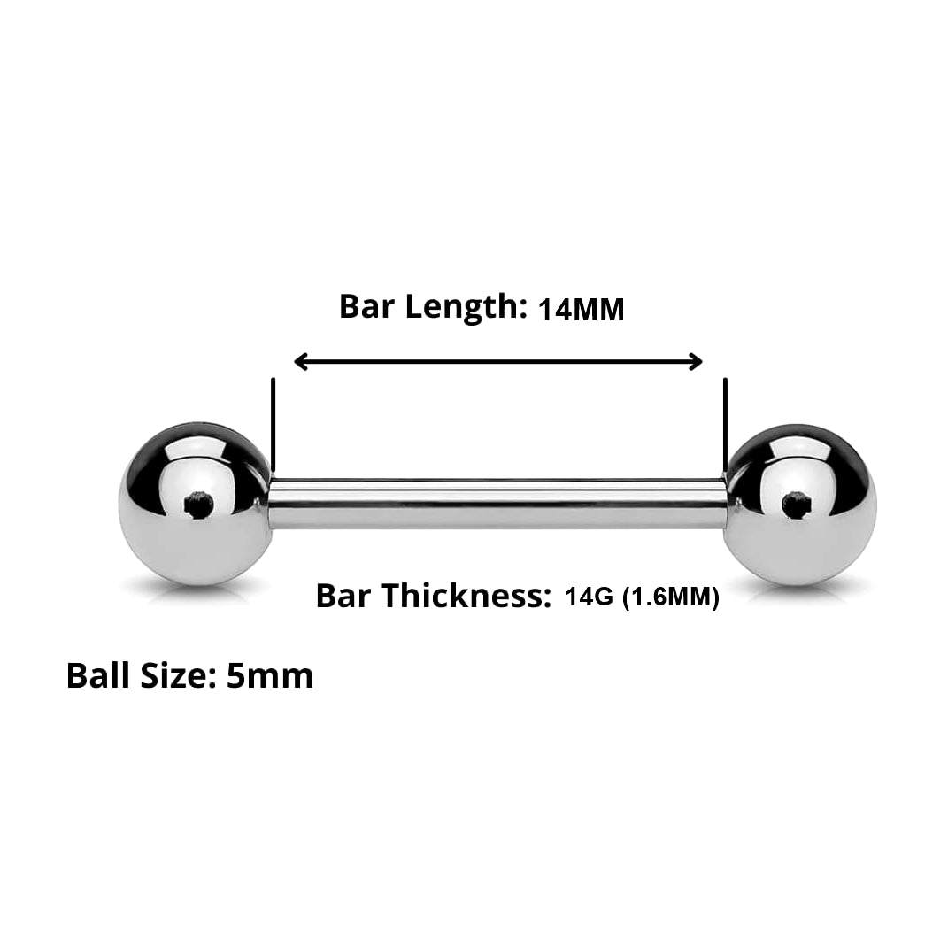 Titanium Industrial Tongue Nipple Piercing Jewelry