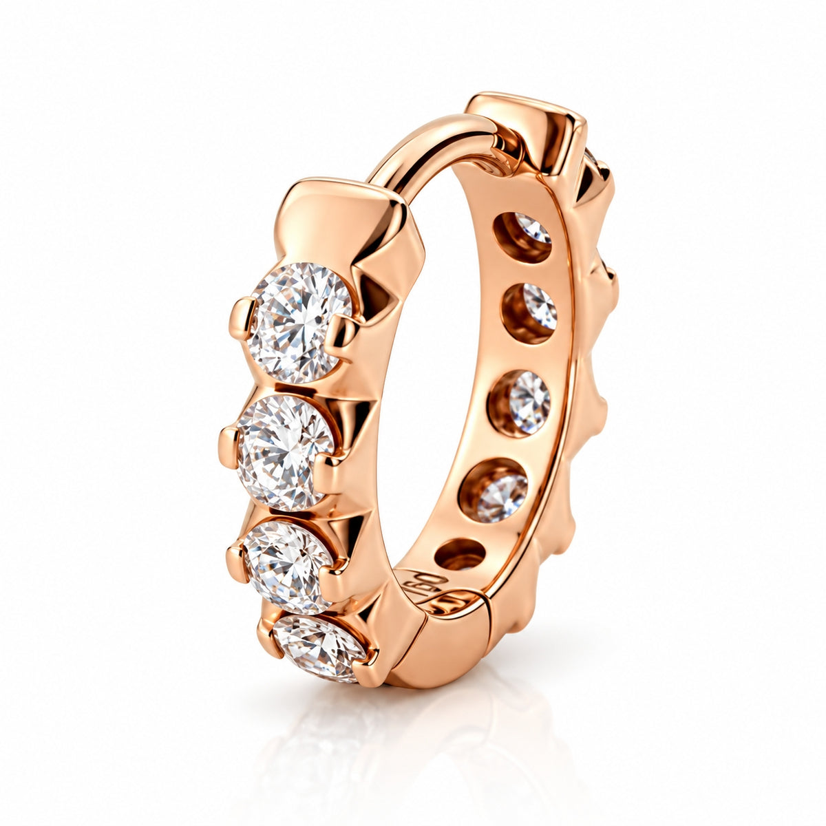 18K Gold Eternity Lab-Grown Diamond 10mm Hoop